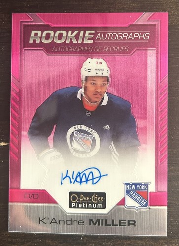 K’Andre Miller 2020-21 O-Pee-Chee Rookie Auto Card MINT Matte 91/99 NY Rangers - Picture 1 of 2