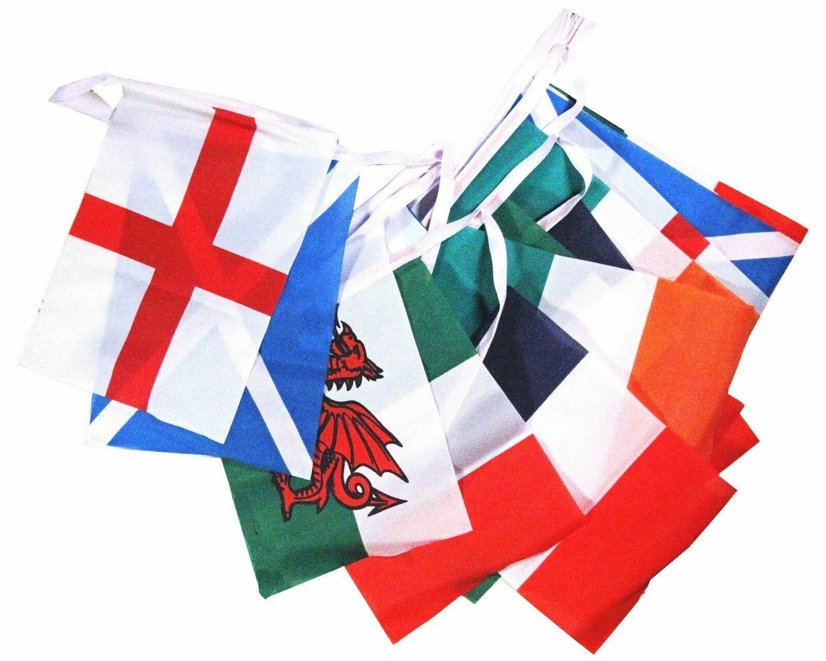 Eland Flag Six Nations Rugby Bunti - 18 Premium Printed Bunti - 6m Lo - Eland Scotland Wales Ireland France Italy Flags - Great For Pub, Club And Garden Decorations Autumn Nations Rugby - Foto 4