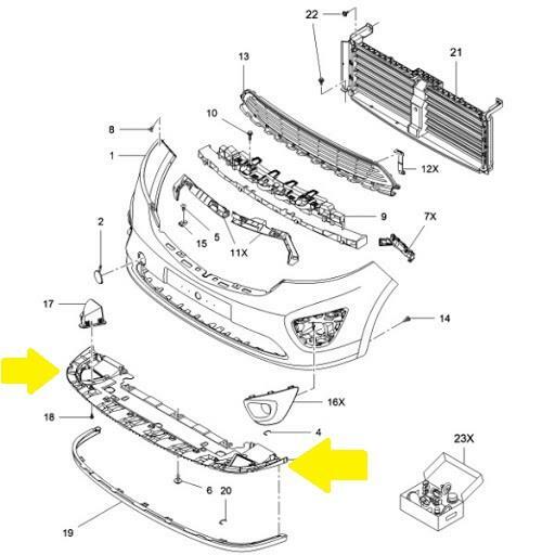 RENAULT TRAFIC VAXHALL VIVARO 2014 - 2019 BUMPER UNDER TRAY ENGINE