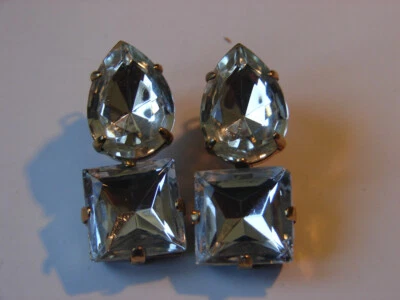 BOUCLES D'OREILLES CRISTAL . - Photo 1/4