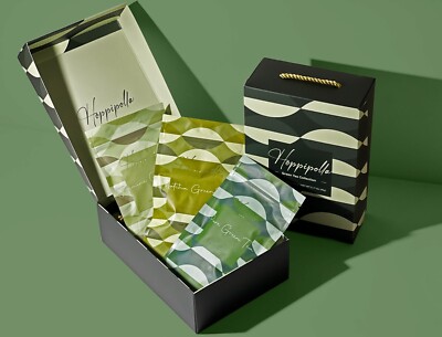 Hoppipolla Green Tea Gift Sets | 30 Pyramid Bags | Matcha, Jasmine, Pure Green