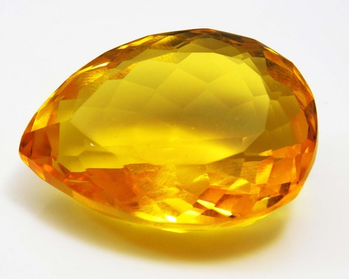 Certified 85.00 Ct Natural Mexican Fire Opal Yellow Orange Pear Cut Gemstone - Picture 3 of 10