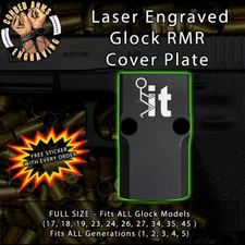 F - it- Laser Engraved RMR Cover Plate for Glock 19 17 23