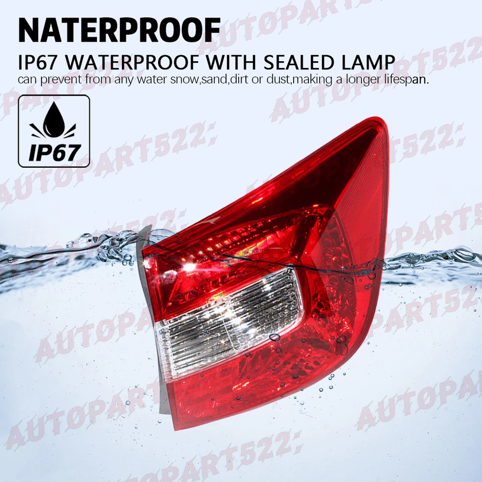 Luz trasera derecha para Honda Civic 2012 sedán pasajero luz trasera exterior sin bombilla Foto 3 de 4