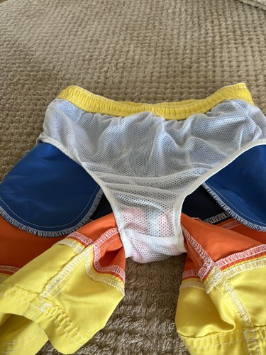 BOYS HANNA ANDERSSON COLOR BLOCK SWIM TRUNKS SHORTS SIZE 8 - Picture 9 of 14