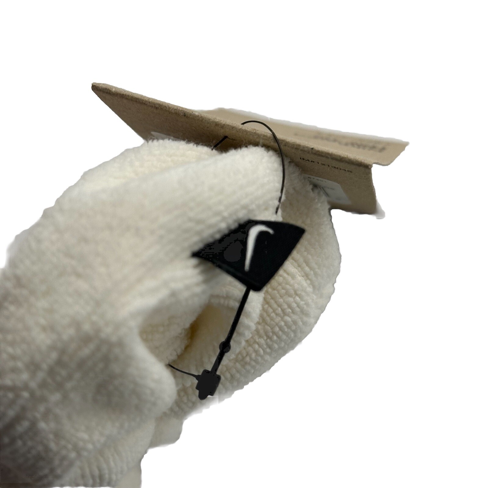 Nike Gathered Hair Tie Scrunchie For Women White Microfiber Dri Fit Hair Cloud