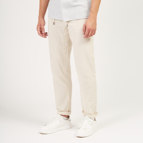 Indicode INClio Pantalón de Tela 100% Algodón 2 Colores, 4 Bolsillos para Verano - Imagen 2 de 6