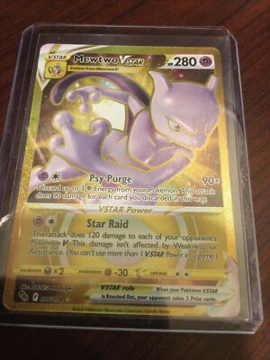 rarest vstar pokemon card 5 VMAX/VSTAR Bundle - X2 - X2 VMAX - X1 Secret Rare Attack 2 Mewtwo VSTAR - Psychic -
