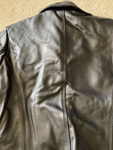 JACLYN SMITH High Quality Genuine Lambskin Leather Black Jacket Coat Size S NWT - Picture 9 of 10