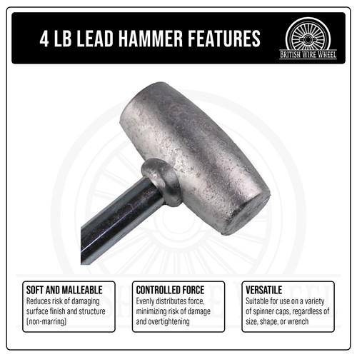 3 Bar Swept Gold Knock Off Spinner Caps for Lowrider Wheels, Set of 4 + Hammer - Picture 5 of 10