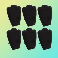 Black Velvet Extra Padded Necklace Display Easel Stand (6 Pack) 12 1/2"