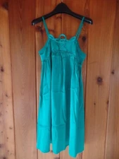 New SEE BY CHLOE Emerald Green Silk Sleeveless Babydoll Dress Size 2
