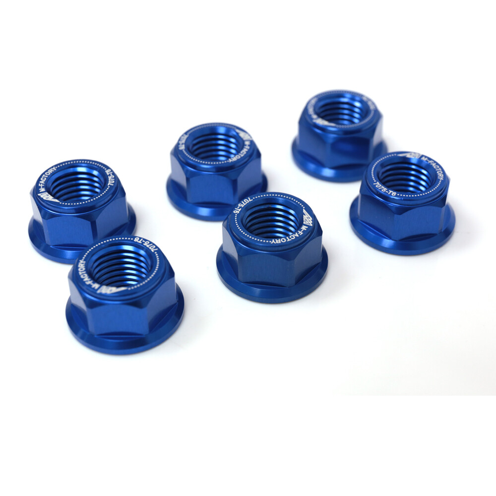Blue Rear Sprocket Nuts M10 For Kawasaki ZX6R F1-F2-F3 Ninja 95-08