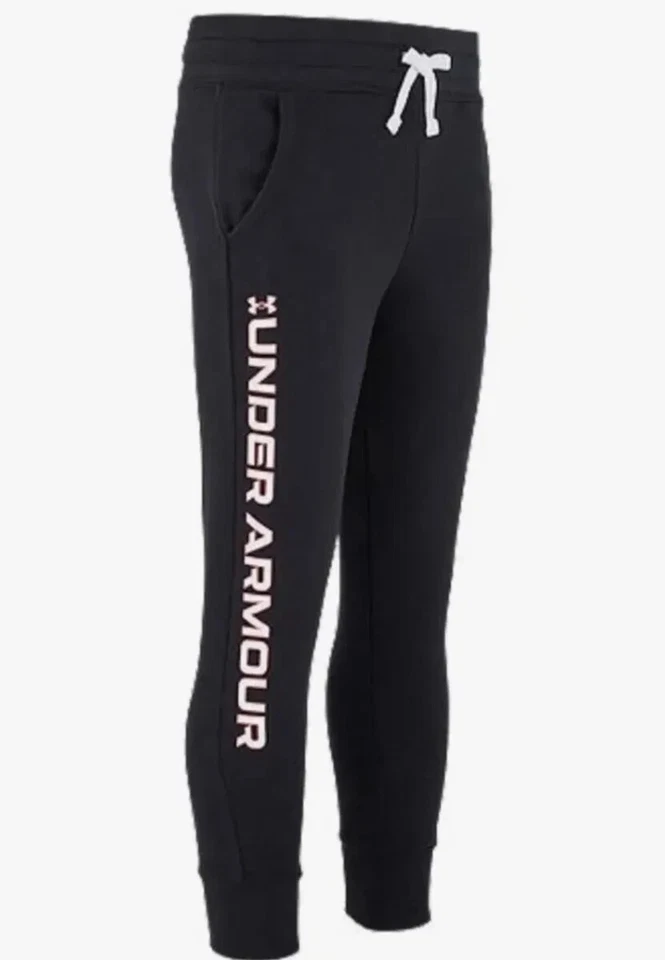 Joggers Under Armour Rival de vellón negro L6206 niñas talla juvenil pequeños Foto 2 de 2