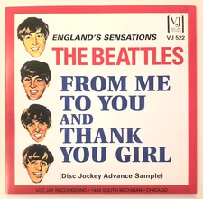 THE BEATLES Thank you Girl / From Me To You FANTASY  PICTURE SLEEVE