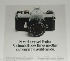 1971 Honeywell Pentax ad, Spotmatic II 35mm camera