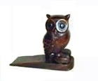 WISE OWL WOOD DOORSTOP