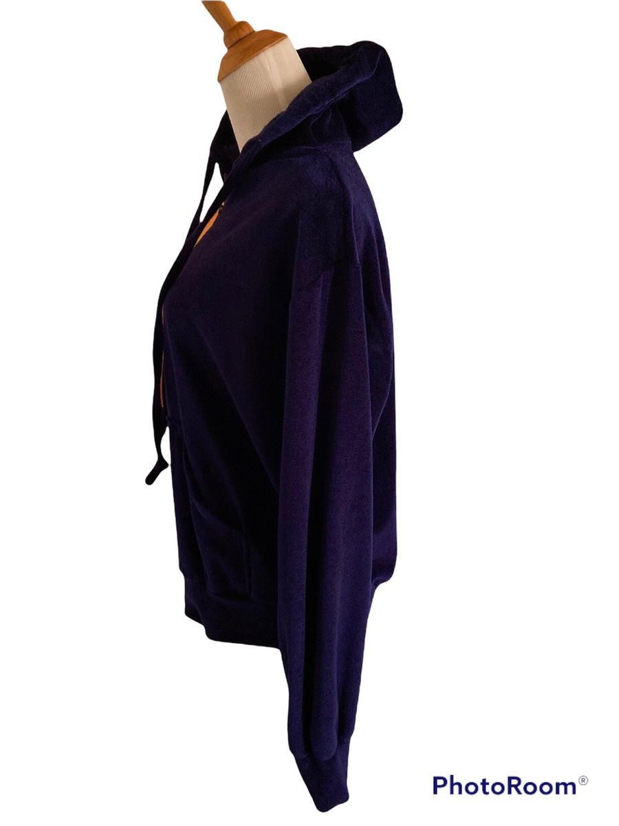 Vintage Montgomery Ward 70s Women Velour Track Suit Top Zipper