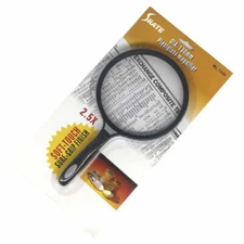 Srate 2.5X Handheld Magnifier Large Optical Lens Magnifying Glass Low Vision Aid
