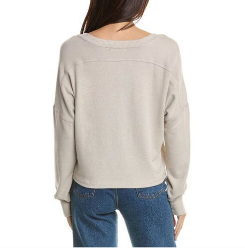 MICHAEL STARS CASTLE MADISON BRUSHED JERSEY VIC RELAXED V-NECK PULLOVER (M) NWT - Picture 2 of 4