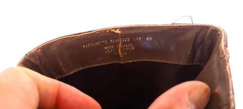 Vintage 90's Lauren Ralph Lauren MARIENETTE leather ankle boots Brazil reptile - Picture 20 of 22