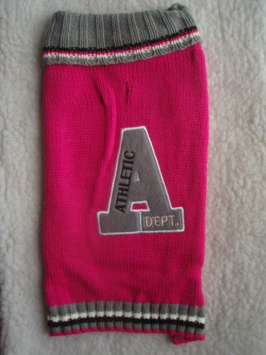 Pet Pullover Sleeveless Knit Pink Color Theme Puppy Dog Sweater L M S XS - Picture 3 of 9