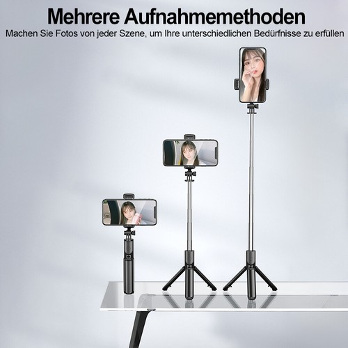 Smartphone Handy Selfie Stick Bluetooth Stativ Teleskop Stange mit Fernbedienung - Bild 5 von 15