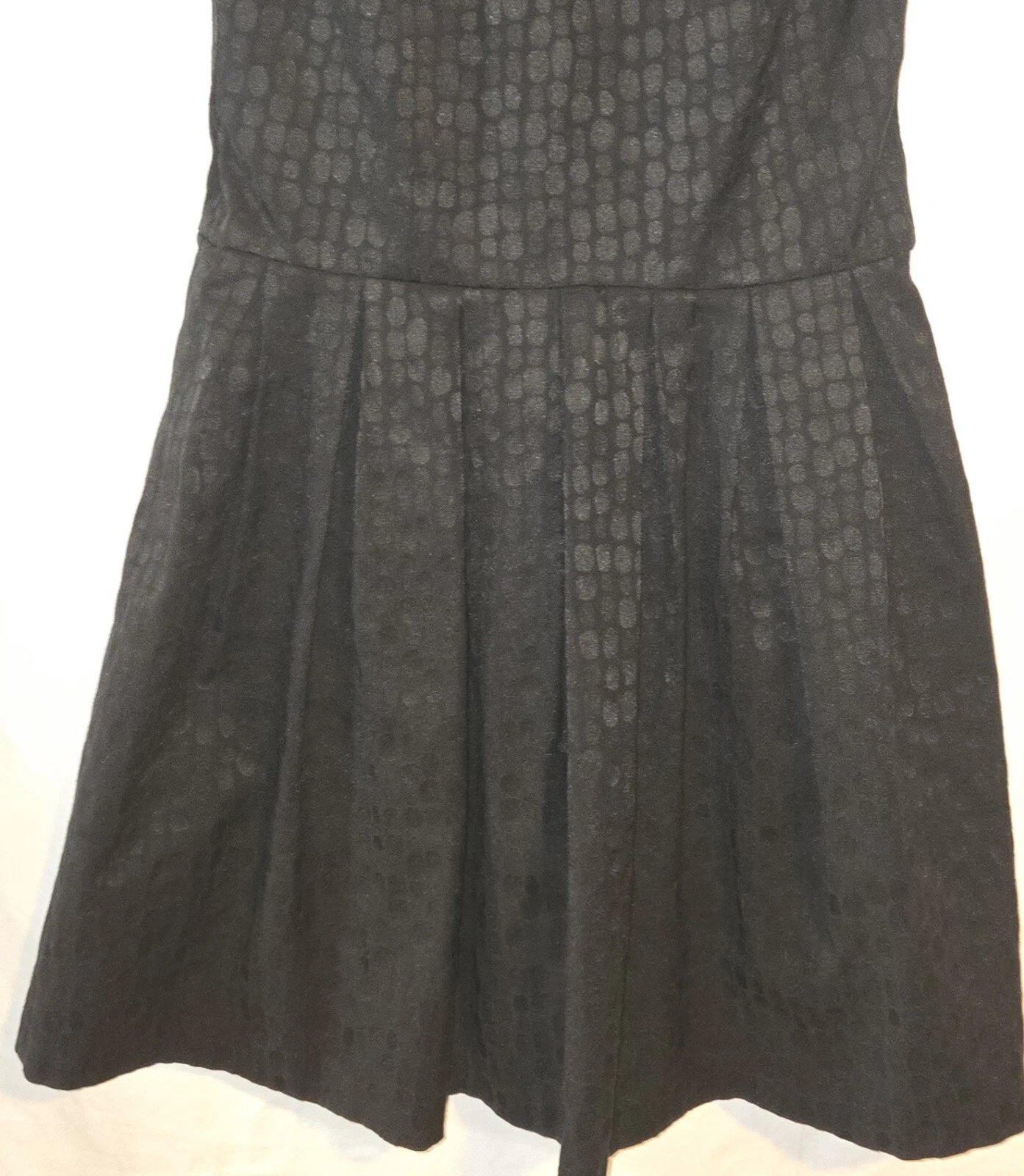 Abito Michael Kors nero stampato aderente e svasato 4 sopra il ginocchio senza maniche canotta