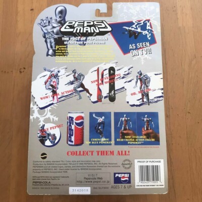 1998 BANDAI FUCT OF PEPSIMAN Figure Snowboarding Set SMELL of
