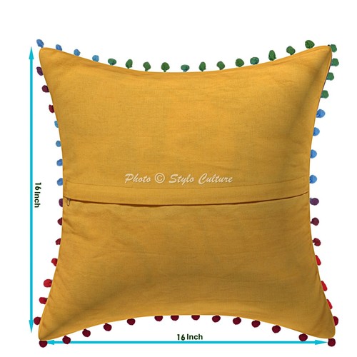 Cushion Cover Pillow Case Suzani Indian Traditional Throw Decor Art Yoga - Picture 3 of 6