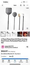 4 Piece Pizza Oven Kit Pizza Turning Peel 9 Inch, Perforated Pizza Peel, 4 Set