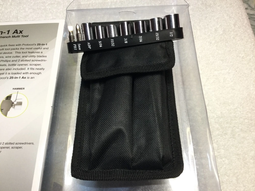 MULTI-TOOL & AX - 25 Tools in 1 + CASE & SOCKET DRIVER SET - Great GIFT!