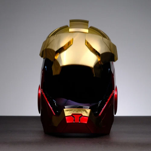 IN STOCK! Gold Iron Man MK5 Helmet Electronic Voice Activated Open&Close Mask - Picture 14 of 24