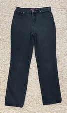 Gloria Vanderbilt Jeans Women's sz 4s Amanda Straight Leg Stretch Black 34x31 