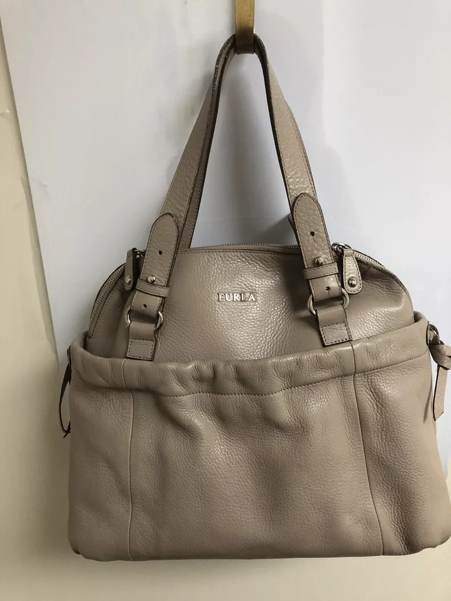 Furla Handbag Italy Beige Leather Shoulder Bag Furla Made Italy Beautiful