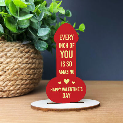 Valentines Day Gifts For Him I Love You Husband Boyfriend Wooden Plaque Funny | UK