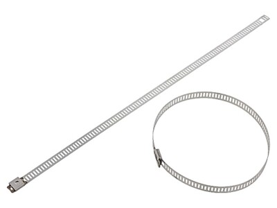 10X LU74-250 Kabelbinder L: 250mm W: 7mm AISI 304 Edelstahl 445N Ømax: 66mm RAYC