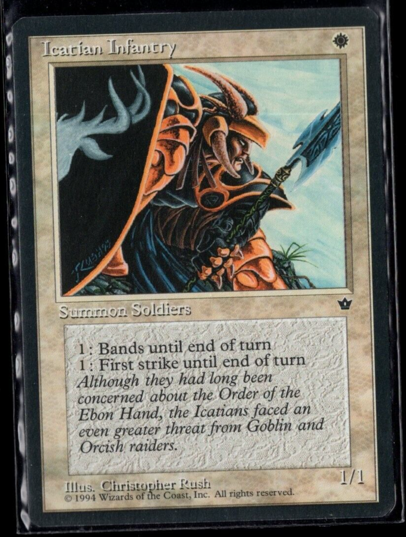 Icatian Infantry (Rush) Vintage Common Fallen Empires Magic The Gathering NM