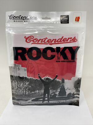 Contenders Boxer Brief APOLLO RED (Rocky 40th Anniversary) Adult Men's XL 37-40