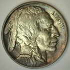 1937 Buffalo Indian Head Nickel 5c US Coin Uncirculated Toned Philadelphia