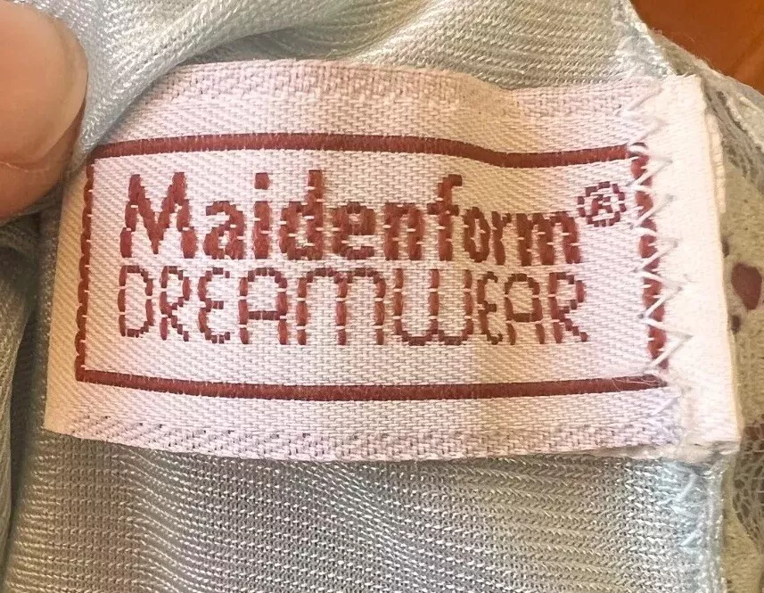 CAMISOLA VINTAGE MAIDENFORM DREAMWEAR BEBÊ AZUL TAMANHO MÉDIO FEITA NOS EUA - Imagem 3 de 4