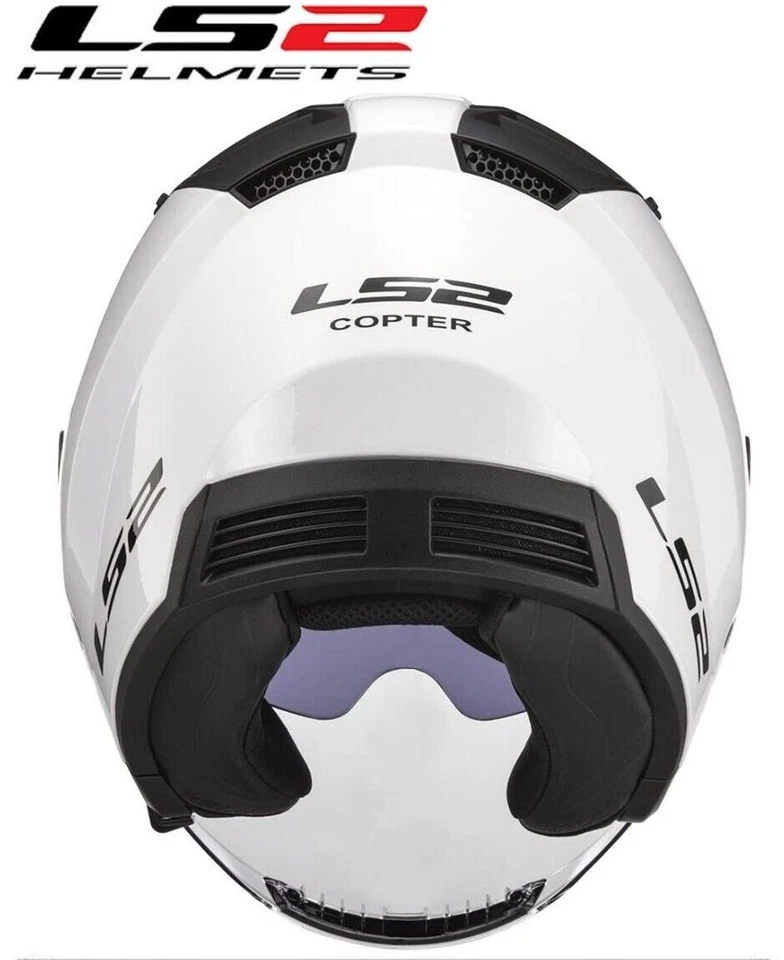 CASCO JET LS2 COPTER 2 SOLID BIANCO LUCIDO INTERNO REMOVIBILE ECE 22.06 - Immagine 4 di 4