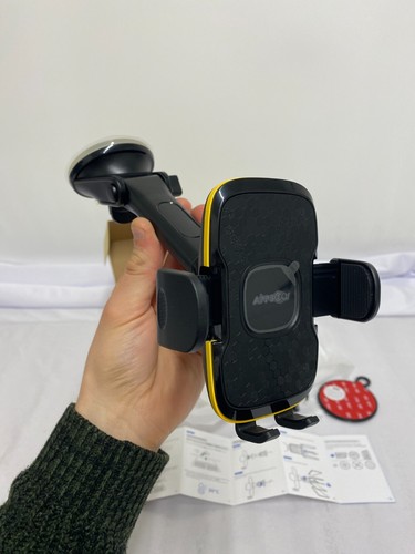 Car Phone Holder - Solid Sturdy Extendable - Vent & Sticky Suction Window Mount - Photo 15 sur 20