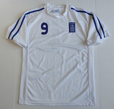 Greece National Soccer Team Charisteas Jersey XL White Adult Futbol #9 