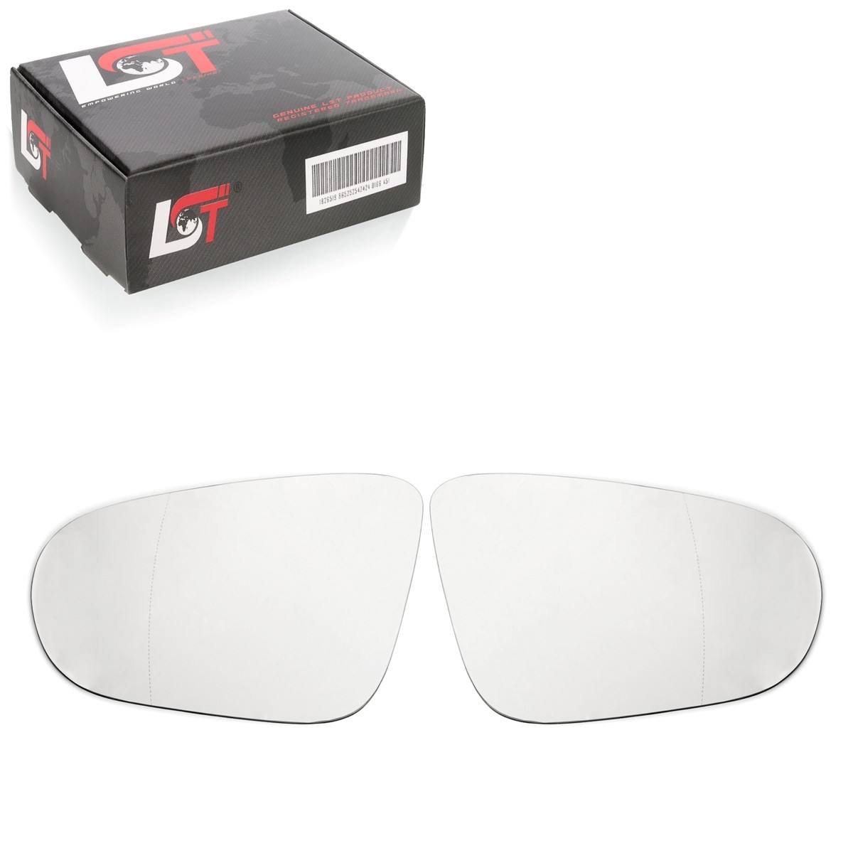 2x Side Mirror Left Right Aspherical Adhesive for VW Golf VI Cabrio 517