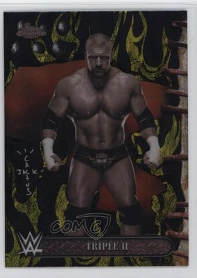2025 Topps Chrome WWE x Cactus Jack Black & Yellow Refractor Triple H #30 0yk4
