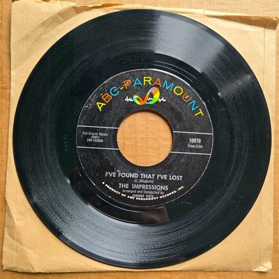 THE IMPRESSIONS I've Found That I've Lost 45 7'' R&B SOUL Record Vinyl