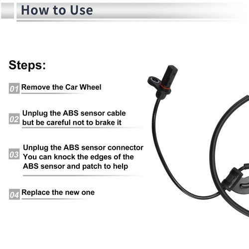 ABS Wheel Speed Sensor ABS Sensor No.59910A6350 for Hyundai I30 2013-2015 - Picture 7 of 7
