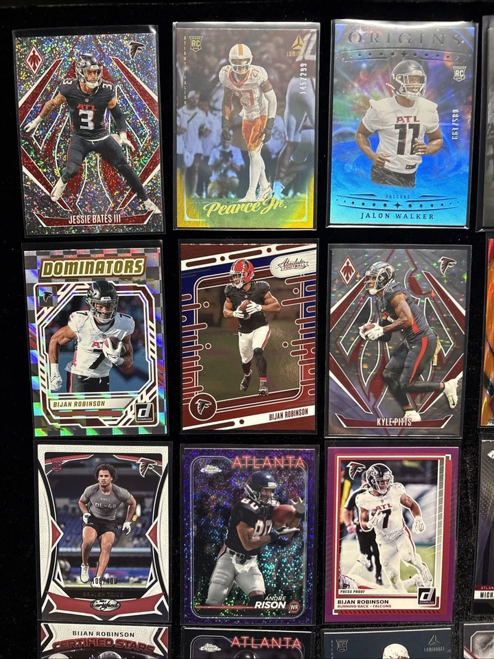 Набор NFL Falcons (24) #'d дебютант Select Shock Prizm Penix Jr. нашивка Bijan London - Изображение 3 из 4