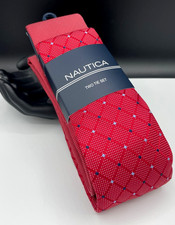 Set of TWO NAUTICA Men's Polyester Ties  Red  NEW MSRP: 75.